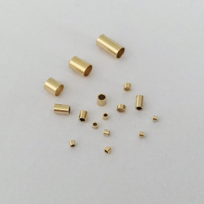 Crimp beads 14k gold filled  20pcs jewelry making findings  for ends ,1-3mm size