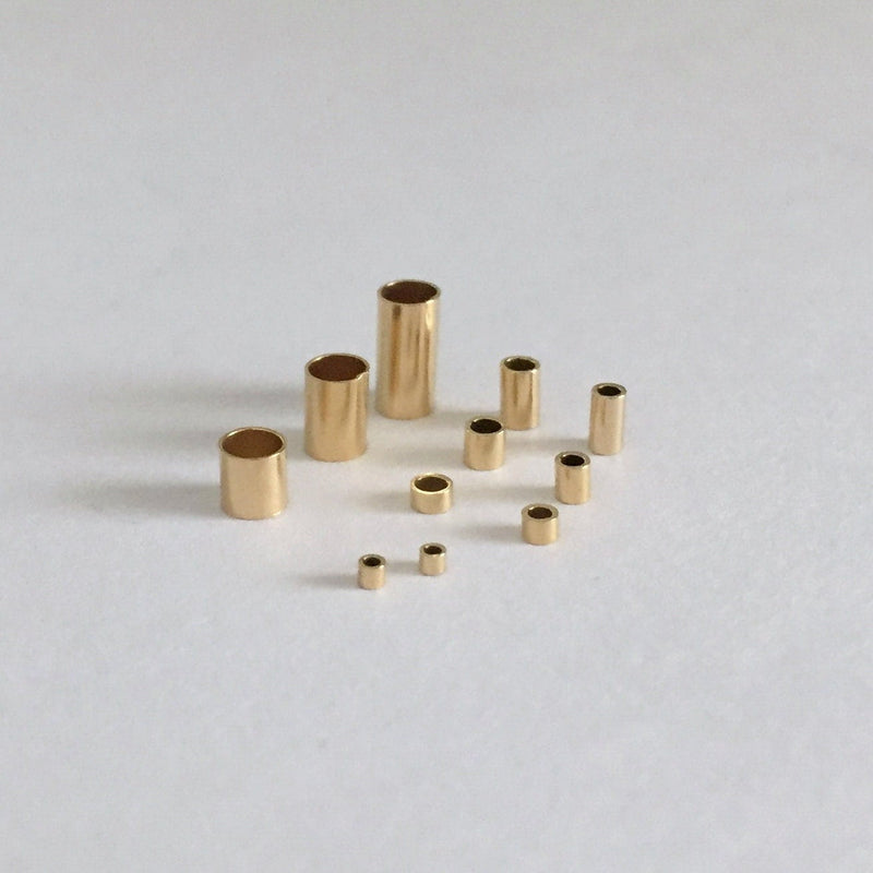 Crimp beads 14k gold filled  20pcs jewelry making findings  for ends ,1-3mm size