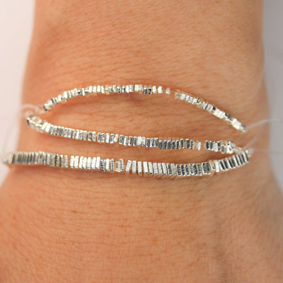 925 sterling silver shiny square spacer beads 1.5/2/2.5mm, hole 1mm