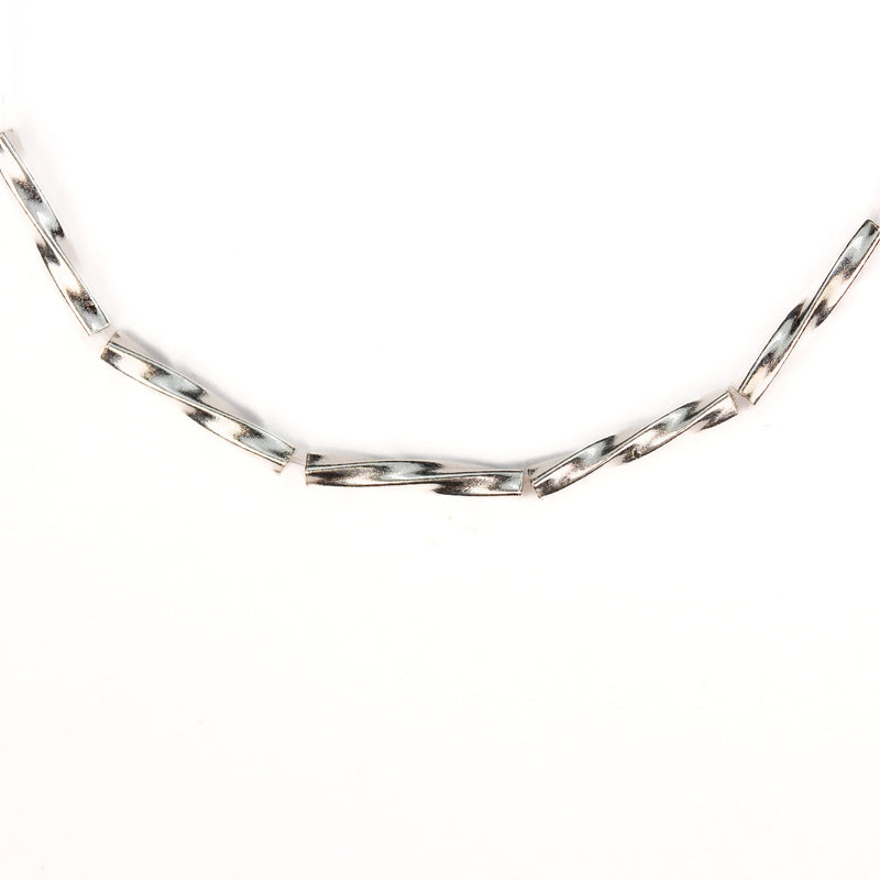 Silver tube beads 10pcs 12*1.5mm 925 sterling silver jewellery findings tube beads, hole 1mm