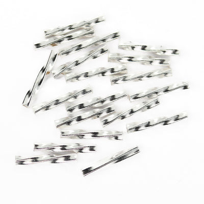 Silver tube beads 10pcs 12*1.5mm 925 sterling silver jewellery findings tube beads, hole 1mm