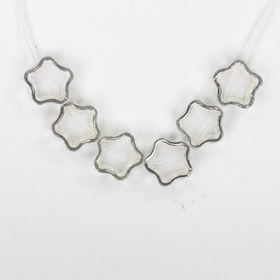Star frame beads 2pcs 925 sterling silver jewellery findings center hole beads 10mm star 4mm high 2mm hole charm for earring bracelet