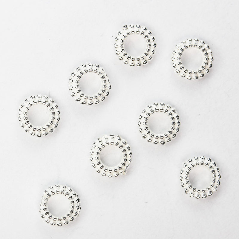 10pcs Jewellery Findings Circle Spacers, 925 Sterling Silver,5mm Diameter, 1.5mm Thick, Hole 2.5mm