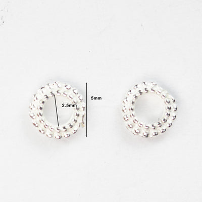 10pcs Jewellery Findings Circle Spacers, 925 Sterling Silver,5mm Diameter, 1.5mm Thick, Hole 2.5mm