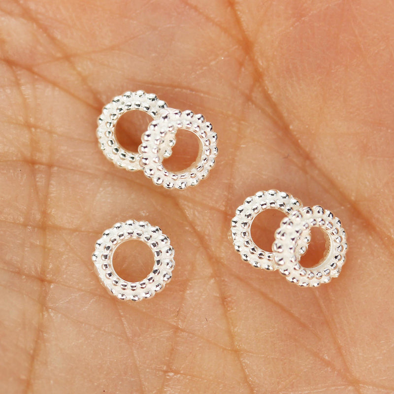 10pcs Jewellery Findings Circle Spacers, 925 Sterling Silver,5mm Diameter, 1.5mm Thick, Hole 2.5mm