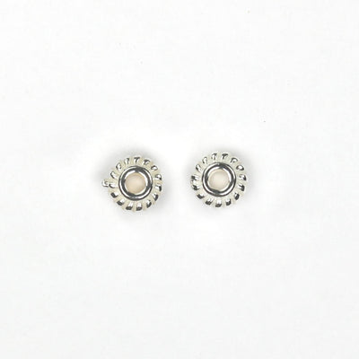 Silver Spacer Beads 10pcs 925  Sterling Silver Jewellery Findings Rondelle Spacer Beads, 4mm Diameter, 2mm Thick, Hole 1mm