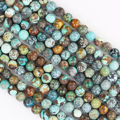 Natural Turquoise gemstone, 6mm round natural gemstone strand, 15.5inch, 1mm hole, about 60pcs