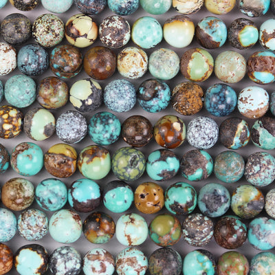 Natural Turquoise gemstone, 6mm round natural gemstone strand, 15.5inch, 1mm hole, about 60pcs