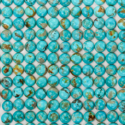 Natural Turquoise Loose Cabochon Gemstone, Green & Brown Color, Round 4mm/6mm/8mm, Oval 5mm*7mm/8m*10mm/7mm*20mm