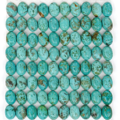Natural Turquoise Loose Cabochon Gemstone, Green & Brown Color, Round 4mm/6mm/8mm, Oval 5mm*7mm/8m*10mm/7mm*20mm