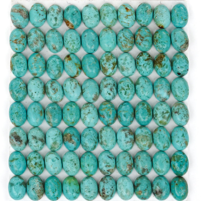 Natural Turquoise Loose Cabochon Gemstone, Green & Brown Color, Round 4mm/6mm/8mm, Oval 5mm*7mm/8m*10mm/7mm*20mm