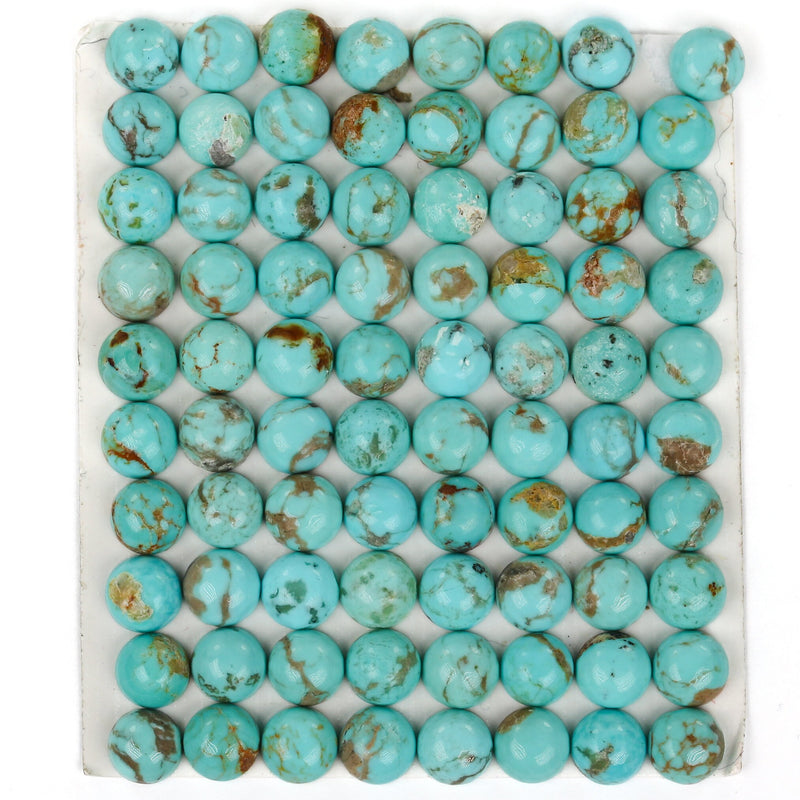 Natural Turquoise Loose Cabochon Gemstone, Green & Brown Color, Round 4mm/6mm/8mm, Oval 5mm*7mm/8m*10mm/7mm*20mm