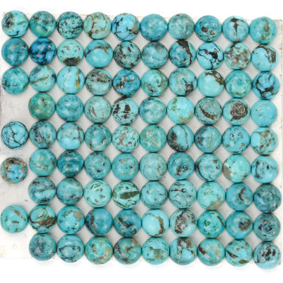 Natural Turquoise Loose Cabochon Gemstone, Green & Brown Color, Round 4mm/6mm/8mm, Oval 5mm*7mm/8m*10mm/7mm*20mm