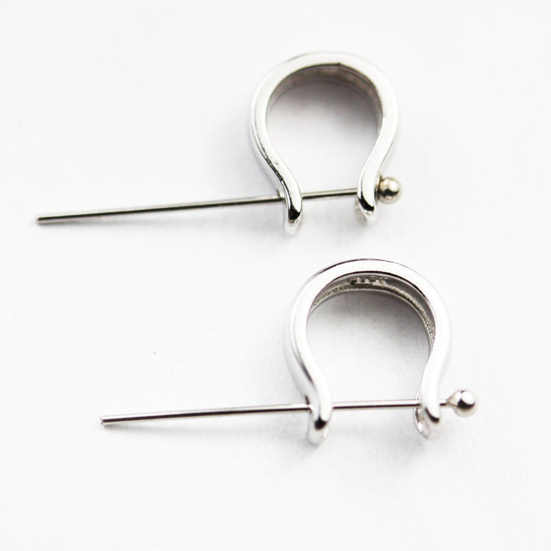 Pendant bails 2pcs 9*10mm 925 sterling silver jewellery findings ice pick  bails,20mm ball pin ,2.5-9mm inner size