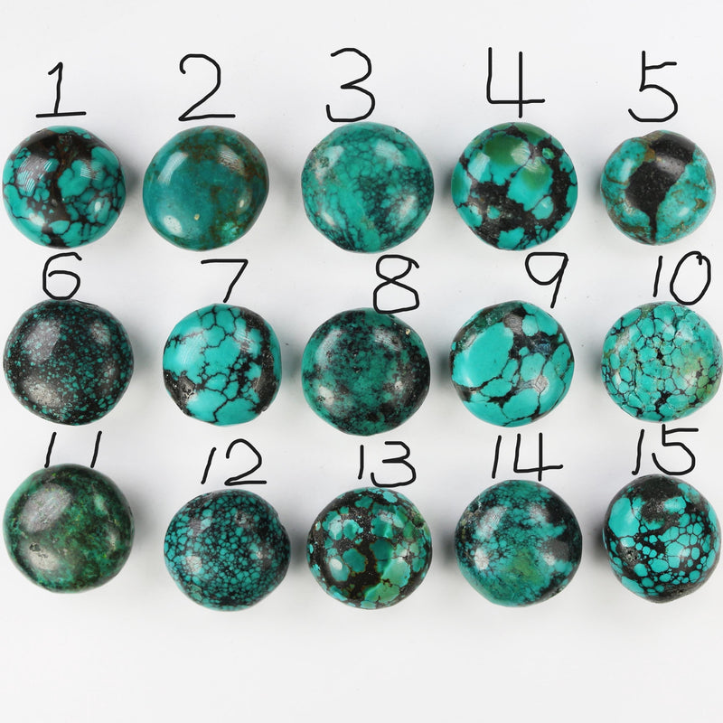 Natural turquoise large chunky bead gemstone, size around 18-21mm, 13mm thick, hole 1-3mm