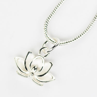 Silver charm 2pcs 925 sterling silver jewellery findings lotus charm beads , 11*9mm lotus flower, 5mm closed jump ring