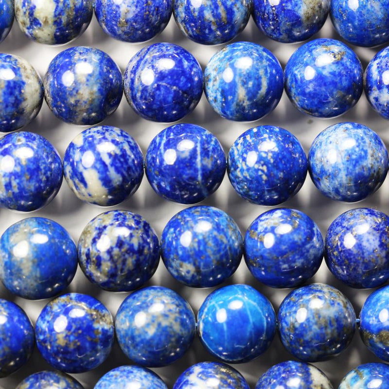 Lapis Lazuli, 12.5mm Round Natural Gemstone, One Full Strand, About 30 Beads, 15" Strand, hole 1mm