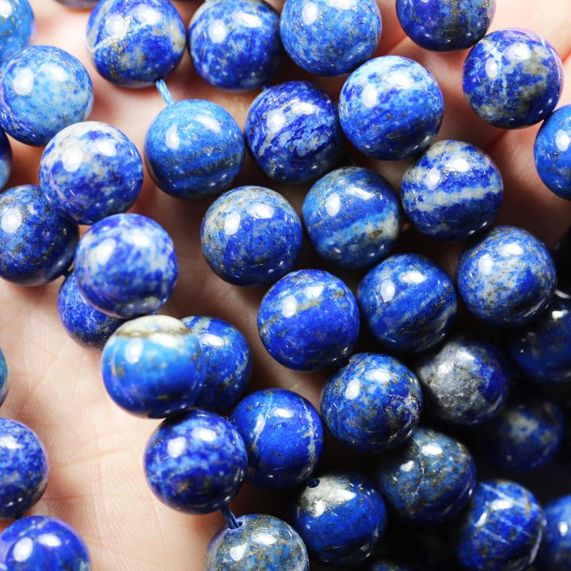 Lapis Lazuli, 12.5mm Round Natural Gemstone, One Full Strand, About 30 Beads, 15" Strand, hole 1mm