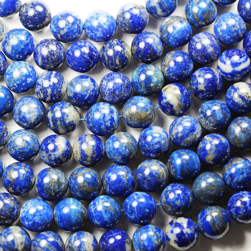 Lapis Lazuli, 12.5mm Round Natural Gemstone, One Full Strand, About 30 Beads, 15" Strand, hole 1mm