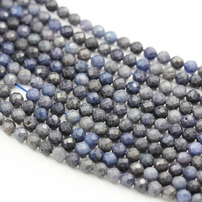 3mm facetd sapphire,one full strand beatuiful gemstone strand, center drilled faceted round shape, about 100 beads
