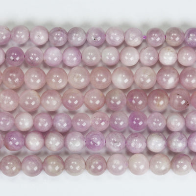 Natural Kunzite, 6.5mm Beads, Full Strand, Purple Round Gemstone Strand, 16 inch, About 60 beads, 1mm hole
