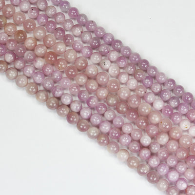 Natural Kunzite, 6.5mm Beads, Full Strand, Purple Round Gemstone Strand, 16 inch, About 60 beads, 1mm hole