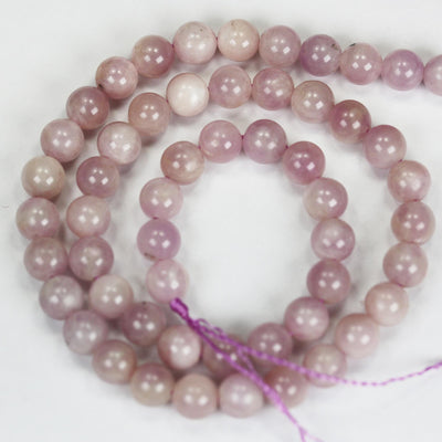 Natural Kunzite, 6.5mm Beads, Full Strand, Purple Round Gemstone Strand, 16 inch, About 60 beads, 1mm hole