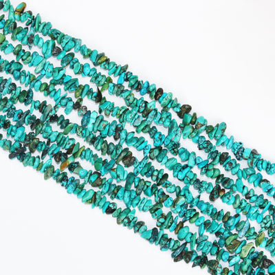 Natural Blue Green Turquoise, 4-7mm Natural Nugget Chip Shape Gemstone bead, 15.5 inch, 1mm hole, around 190 Beads