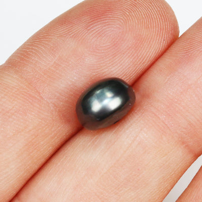 Freshwater Pearl, 9-9.5mm 1 Pair AAAA Half Drilled Peacock Color Button Round Pearl Studs, For Making Earring/Ring, Hole 1mm