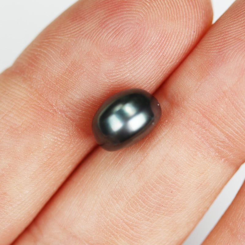 Freshwater Pearl, 9-9.5mm 1 Pair AAAA Half Drilled Peacock Color Button Round Pearl Studs, For Making Earring/Ring, Hole 1mm