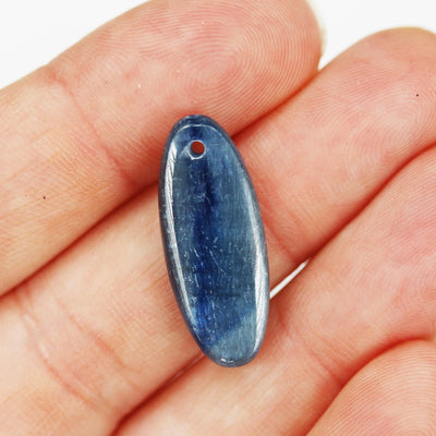 2PCS Natural Kyanite, 10*25mm Natural Kyanite Teardrop Gemstone Beads, 3mm Thick, 1mm Hole
