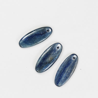 2PCS Natural Kyanite, 10*25mm Natural Kyanite Teardrop Gemstone Beads, 3mm Thick, 1mm Hole