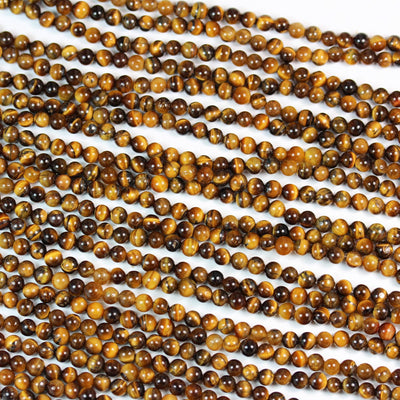 4mm golden  tiger eye, round gemstone strand, one full strand , about 90 bead,0.6mm hole