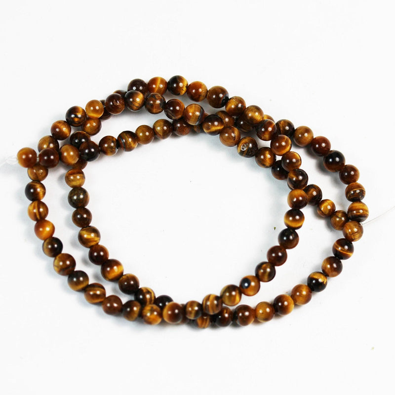 4mm golden  tiger eye, round gemstone strand, one full strand , about 90 bead,0.6mm hole