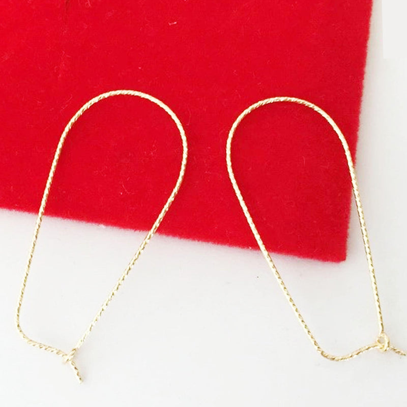 14k gold filled 2pcs 40mm sparkling earring hook jewellery findings teardrop beading hoops,20gauge wire