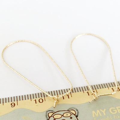 14k gold filled 2pcs 40mm sparkling earring hook jewellery findings teardrop beading hoops,20gauge wire
