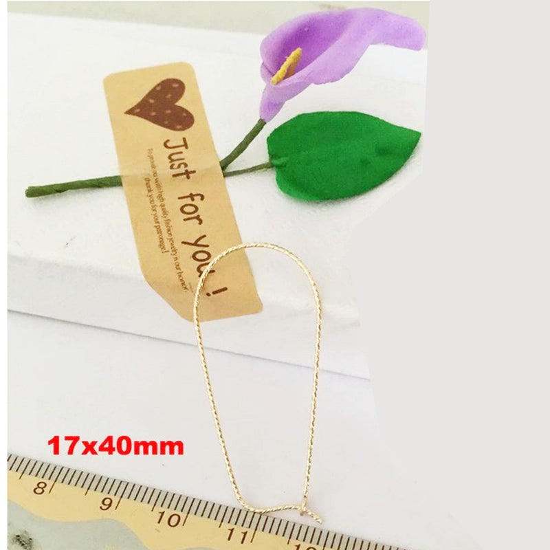 14k gold filled 2pcs 40mm sparkling earring hook jewellery findings teardrop beading hoops,20gauge wire