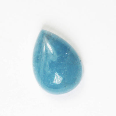Natural aquamarine cabochon gemstone beads, blue 10*14mm teardrop cabs, 6mm thick