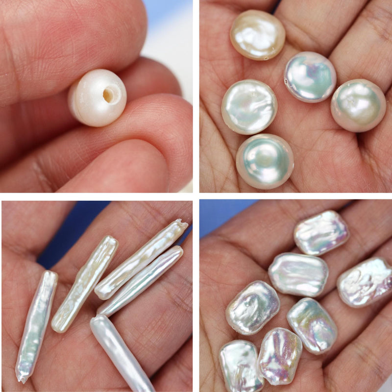 White Baroque Pearl, For Making Freshwater Pearl Necklace/Bracelet/Earring/Pendant Jewelry