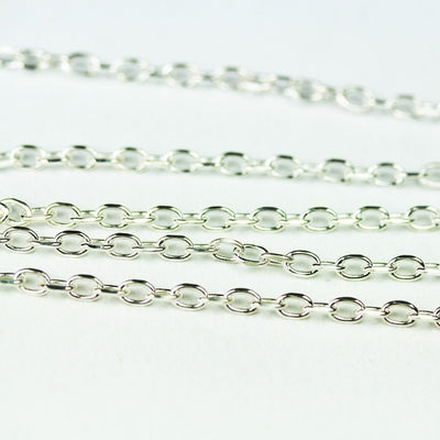 Sterling Chain Jewelry Making Chain 1 foot/10 feet 2x3.2mm Oval 925 Sterling Silver Jewellery  Chain