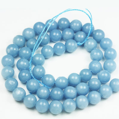 Angelite,10mm Round Natual Gemstone Beads ,Gift for Man, For Making Angelite Bracelet ,Angelite Necklace