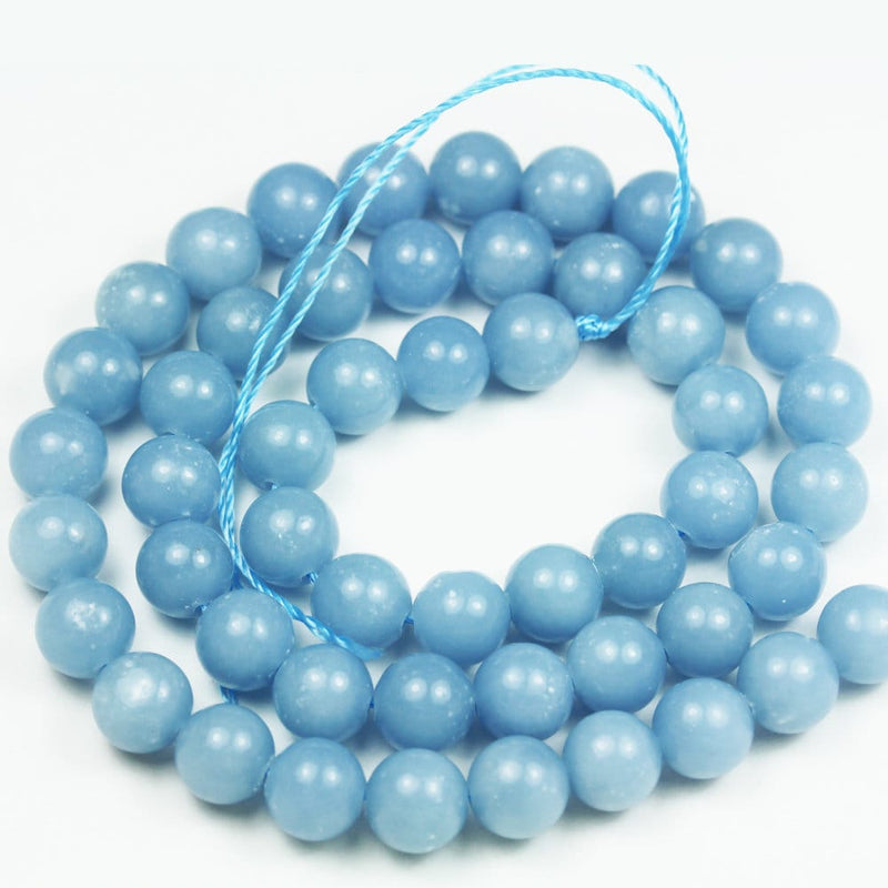 Angelite,10mm Round Natual Gemstone Beads ,Gift for Man, For Making Angelite Bracelet ,Angelite Necklace