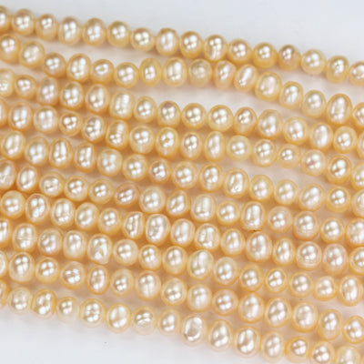 6-7mm Natural Pink Potato Freshwater Pearl Strands,15.5 inch, about 60 beads,0.6mm hole