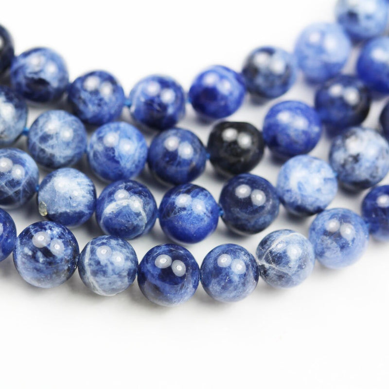 Sodalite, 6mm Round Natural  Beads Gemstone Strand, One full strand , about 65 beads, 0.6mm hole