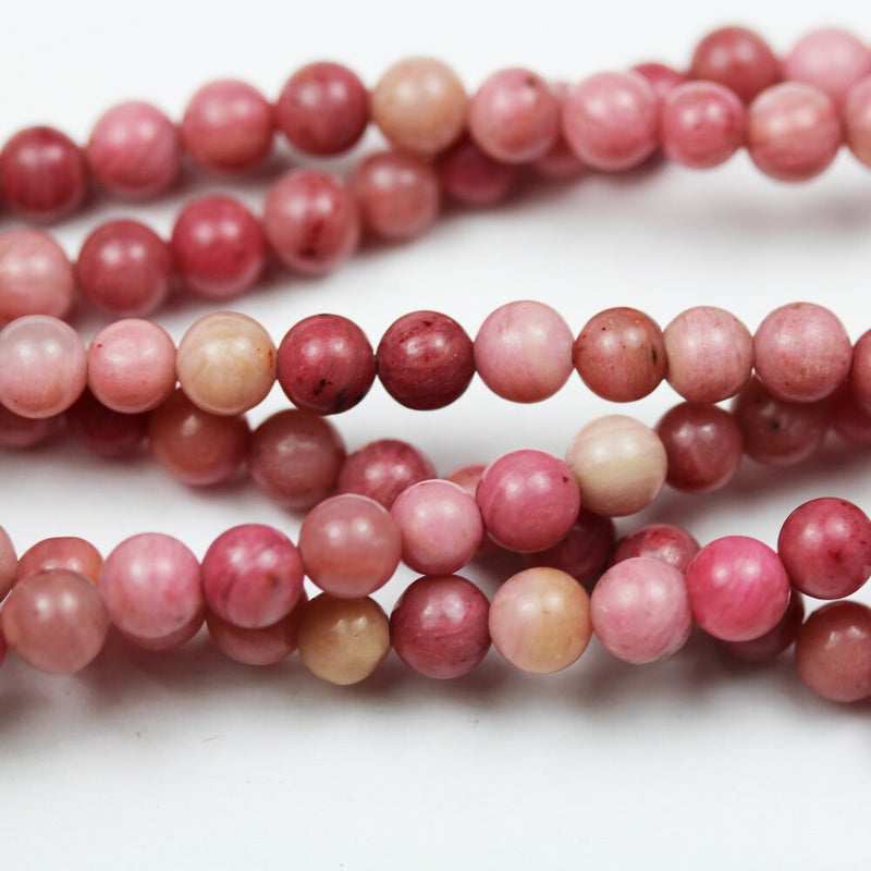 Rhodonite, 4mm round gemstone ,One full strand Natural Gemstone, 15", about 90 beads