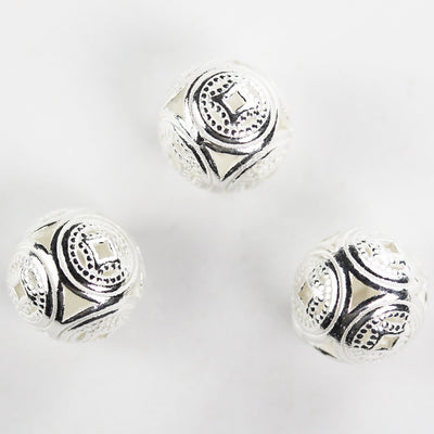2pcs 9mm 925 sterling silver jewellery findings filigree ball beads, 9mm, hole1mm