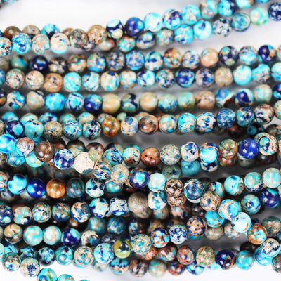 Blue Impression Jasper, 4mm round Blue Jasper gemstone, one full strand beads, 16inch, about 90 beads, 1mm hole