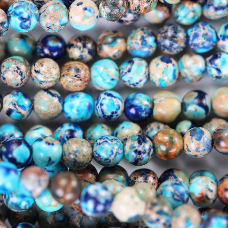 Blue Impression Jasper, 4mm round Blue Jasper gemstone, one full strand beads, 16inch, about 90 beads, 1mm hole