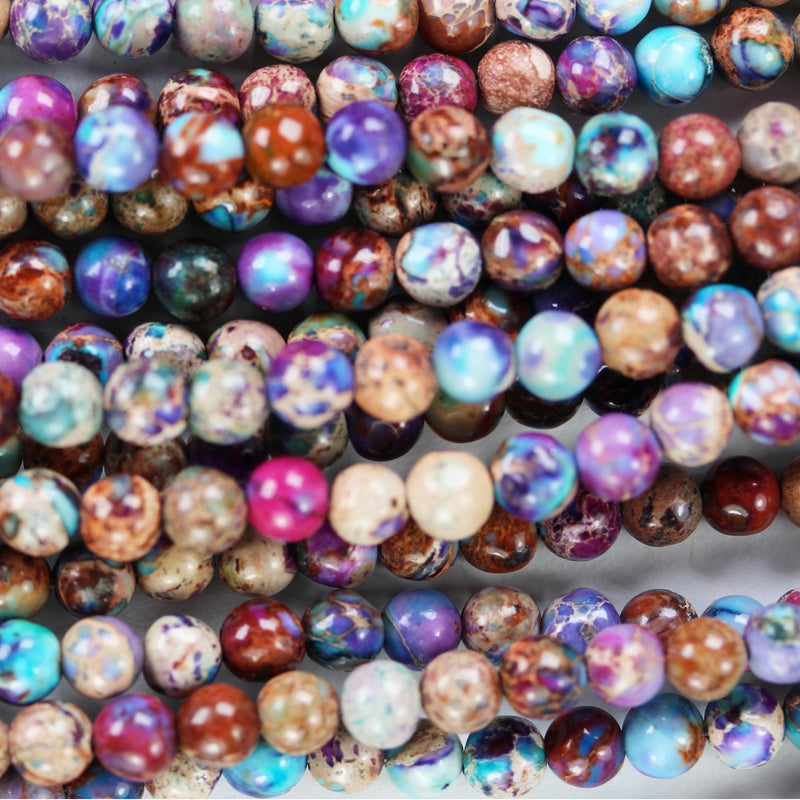 Purple Impression Jasper, 4mm round Purple Jasper gemstone, one full strand beads, 16inch, about 90 beads, 1mm hole